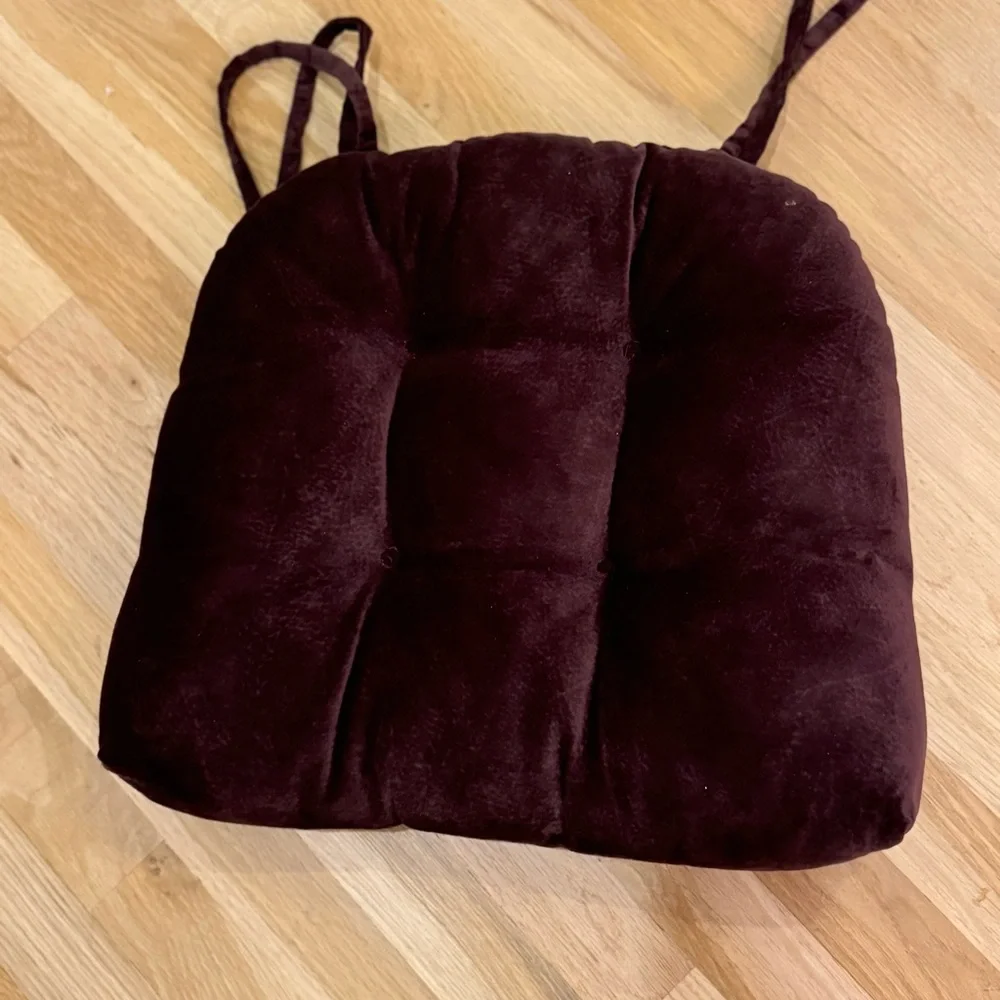 Vintage Indoor Reversible Velvet Chair Pad / Cushion